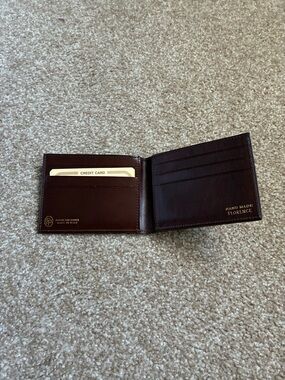 Brown Leather Bi-Fold Wallet